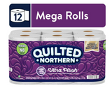 Quilted Northern Ultra Plush Toilet Paper, 12 Mega Rolls