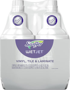 Swiffer WetJet, Vinyl, Tile & Laminate Solution Refill for Floor Mopping and Cleaning, All Purpose Multi Surface Floor Cleaning Solution, 2 Pack of 1.25 Liters Each