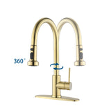 Stainless Steel Pull Down Kitchen Faucet with Soap Dispenser