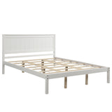 Platform Bed Frame with Headboard , Wood Slat Support , No Box Spring Needed ,Queen