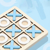 1 Pcs XO Tic Tac Toe Wooden Game Toy Educational, Entertainment, Leisure, Board Game, Building Block Toys 5.5" *5.5 "