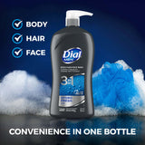 Dial Men 3 in1 Body, Hair and Face Wash, Hydro Fresh, 32 fl oz