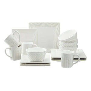 Better Homes & Gardens 16-Piece Farmhouse Square Dinnerware Set