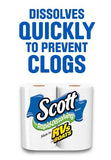 Scott Rapid-Dissolving Toilet Paper, 12 Regular Rolls