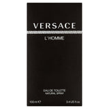 Versace L'Homme Eau de Toilette Cologne for Men 3.4 oz