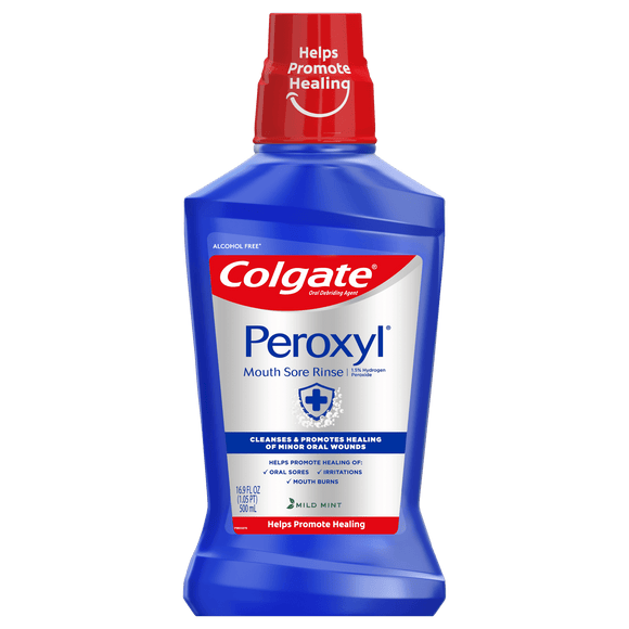 Colgate Peroxyl Mouth Sore Rinse;  1.5% Hydrogen Peroxide;  Mild Mint;  500 ml;  16.9 fl.oz