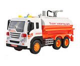 Sprinkler Car Model Toy with Sound Light Construction Vehicle Plastic Early education Toy, Orange