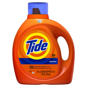 Tide Liquid Laundry Detergent Original;  HE Compatible 80 loads 115 fl oz