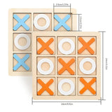 1 Pcs XO Tic Tac Toe Wooden Game Toy Educational, Entertainment, Leisure, Board Game, Building Block Toys 5.5" *5.5 "