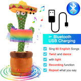 Bluetooth Dancing Cactus Repeat Talking Toy 60/120 Songs Electronic Plush Toys Singing Recording Doll Early Education for Kids