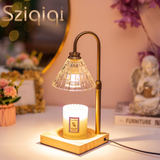 Sziqiqi Candle Warmer Lamp with 2 Bulbs Compatible with Large Jar Candle Metal Candle Warmer Dimmable Candle Melter for Scented Candles Top-Down Candle Melting(Gold)