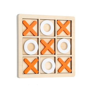 1 Pcs XO Tic Tac Toe Wooden Game Toy Educational, Entertainment, Leisure, Board Game, Building Block Toys 5.5" *5.5 "