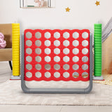 Jumbo 4-to-Score Game Set;  Giant Connect 4 with 42 Rings;  Indoor Outdoor Game Set for Kids and Adults