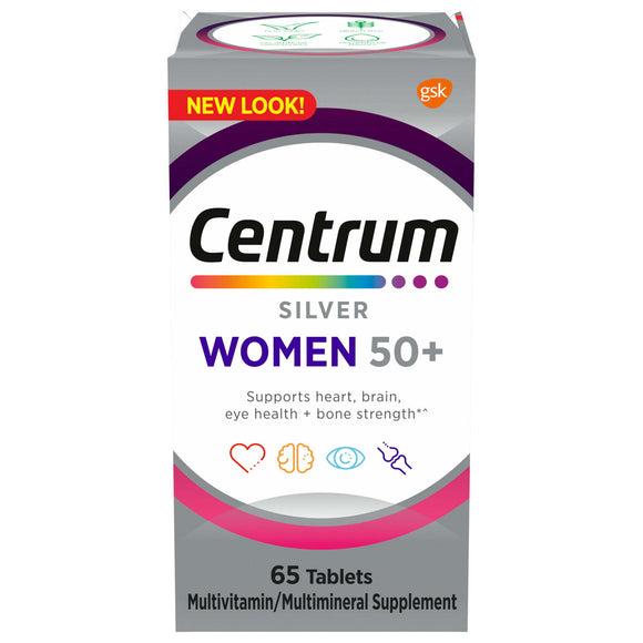 Centrum Silver Multivitamins for Women Over 50;  Multimineral Supplement;  65 Count