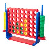 Jumbo 4-to-Score Game Set;  Giant Connect 4 with 42 Rings;  Indoor Outdoor Game Set for Kids and Adults