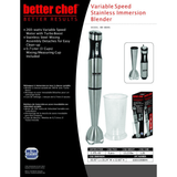 Better Chef 260W Variable Speed Stainless Steel Immersion Blender with