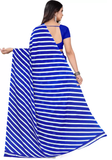 Printed Daily Wear Georgette Saree  (Blue)