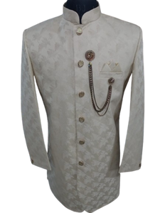 Skin Colour Sherwani For Men Party And Wedding, Size - 36