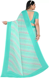 Printed Daily Wear Georgette Saree  (Sea Green)