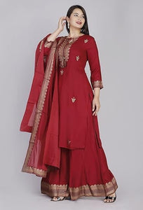 Women's Rayon Straight Kurta & Palazzo/Ladies Kurta & Palazzo/Kurta &