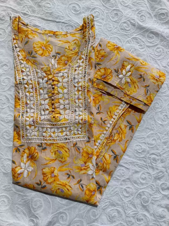 Women Floral Print Cotton Blend A-line Kurta