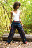 Blue PEACOCK Blue Boho Women Boho Pants Hippie