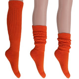 Cotton Women's Extra Long Heavy Slouch Socks, 6 Pairs Shoe Size 5-10