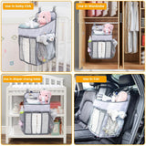 Baby Crib Hanging Storage Bag Portable Diaper Organizer Newborn