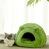 Foldable Cat Bed Cute Pet Winter Warm House for Indoor Kennel Puppy