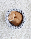 Soft Pet Bed Handmade Knit Puppy House Detachable Washable Kitten