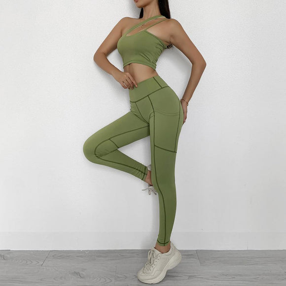 Sportwear Women Yoga Sets Fitness Wear 2peice Suits High Waist Legging