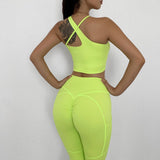 Sportwear Women Yoga Sets Fitness Wear 2peice Suits High Waist Legging