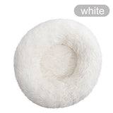 Soft Pet Dog Bed Round Winter warm Long Plush Dog House Cushion Cat