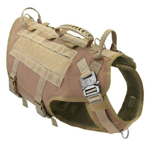 Strong Nylon Dog Harness Tactical Military Pet Vest Harnesses With Bag