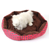 Pet Bed Mat House Bag Nice-looking Dot Pattern Octagonal Flannelette &