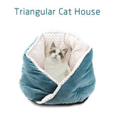 Cat Bed Soft Comfortable Pet Basket Warm Triangular Cat House Puppy