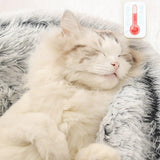 Hot Plush Round Cat Bed Cat Warm House Soft Long Plush Pet Dog Bed For