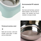 Cat Stainless Steel Bowls Pet Feeding Double Bowl Anti-skid Water Bowl