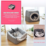 Detachable Soft Kennel Cat Bed Breathable Cat Pet Cave House Sleeping