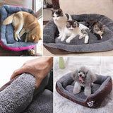 Pet Cat Dog Bed Warm Dog House Soft Fleece Nest Dog Baskets Mat Autumn