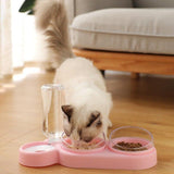 Pet Dog Cat Automatic Feeder Bowl for Dogs Drinking Water Bottle