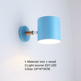 Nordic modern E27 LED wall lamp adjustable sconces light indoor