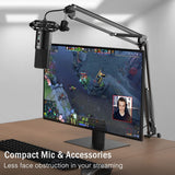 USB C&A Gaming Streaming Microphone Kit for PC Computer, Arm Stand