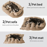 Multifunction Dog Bed Mat 3 IN 1 Dogs Cat Sleeping Bed Sofa Warm