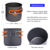 Camping Ultra-light Cookware Pots Set Gas Burner Stove Cook Cup