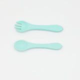 Baby Food Grade Complementary Food Training Silicone Spoon Fork Sets