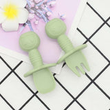 Baby Bear Pattern Complementary Food Training Lovely Silicone Spoon