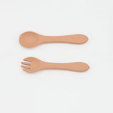 Baby Food Grade Complementary Food Training Silicone Spoon Fork Sets