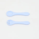 Baby Food Grade Complementary Food Training Silicone Spoon Fork Sets