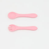 Baby Food Grade Complementary Food Training Silicone Spoon Fork Sets